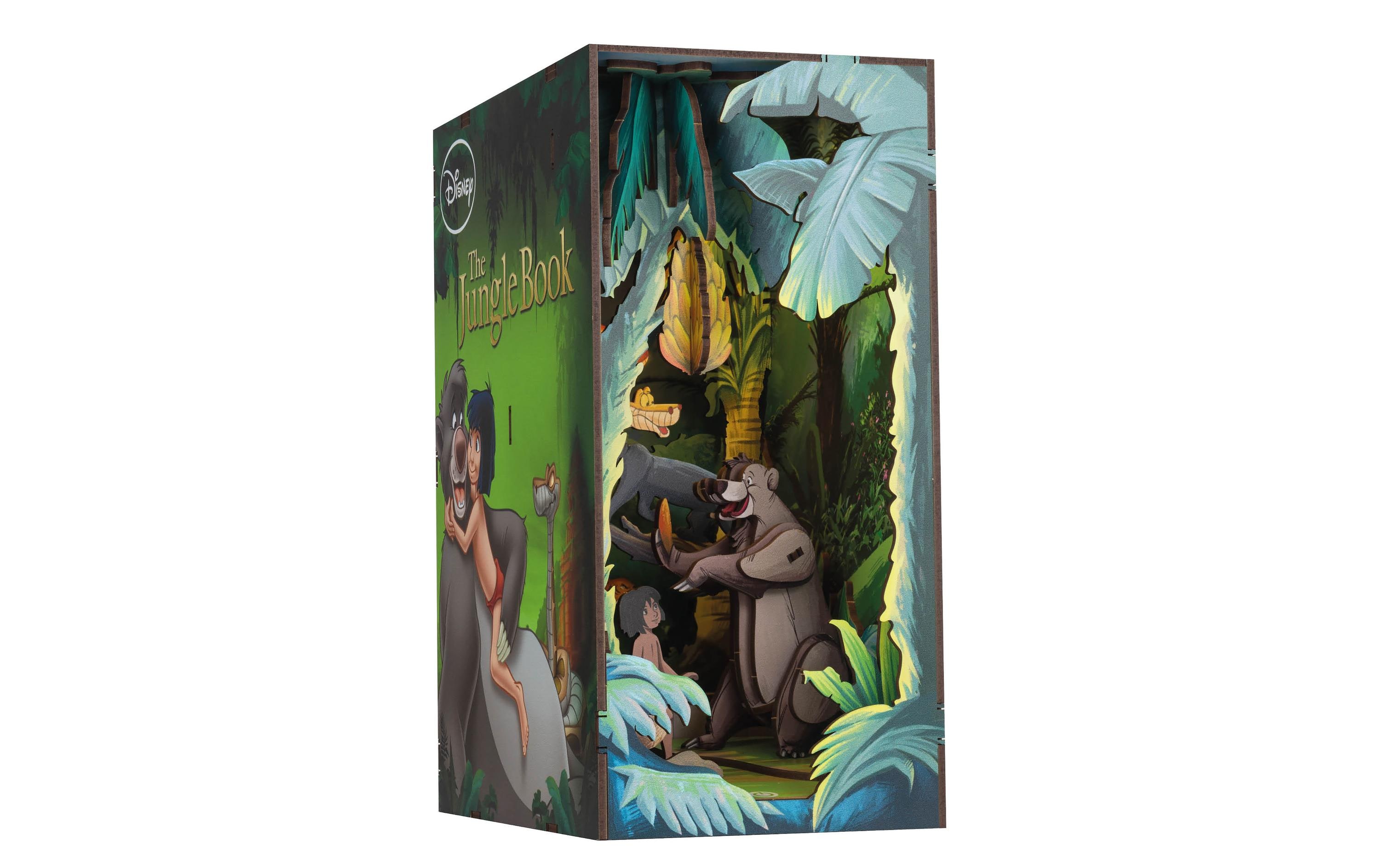 Bausatz Disney The Jungle BookZauberhafte Miniaturwelt mit LED-Beleuchtung für Ihr Bücherregal