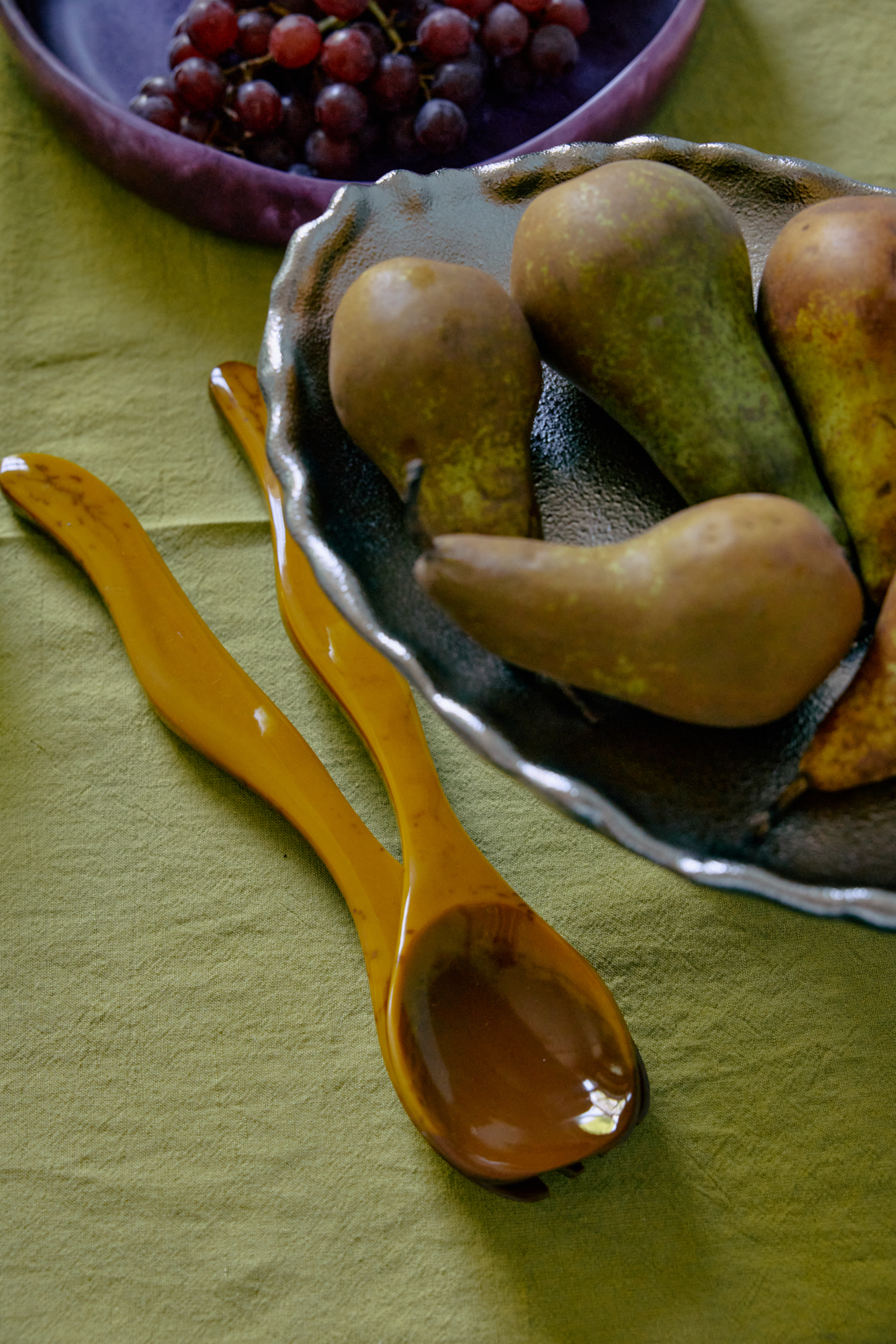 Saladebestek ochre - set van 2
