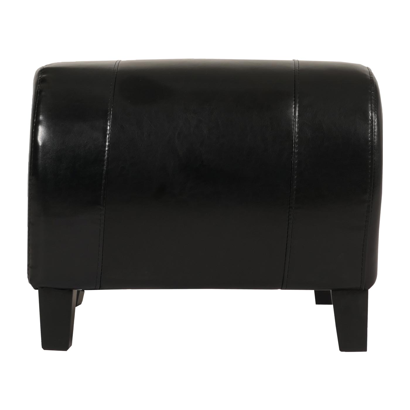 Hocker Sitzwürfel Sitzhocker Aversa, Leder + Kunstleder, 37x45x47 cm MVG-zertifiziert ~ schwarz