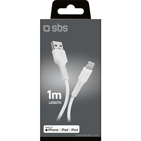 SBS lightning kabel 1 m - hvid
