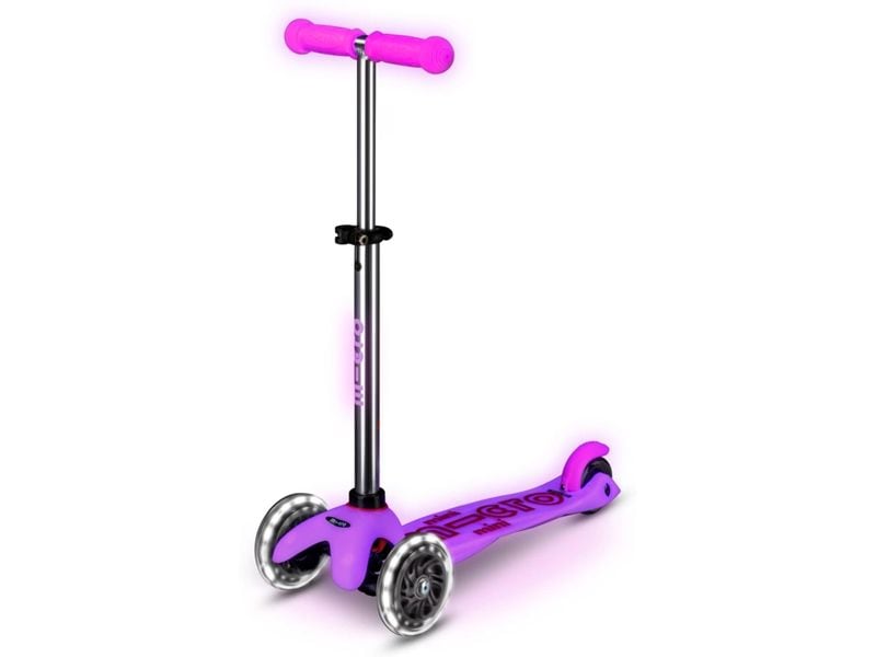 Micro Mobility Kickboard Mini Micro Deluxe Glow LED Pink Scooter für Kinder