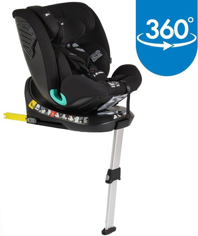 Cangaroo - i-Protect - Autostoel - Anthracite Black - i-Size - 360° Draaibaar