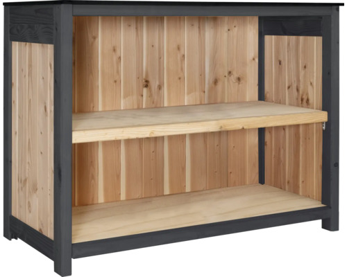 Tuinkast/buitenkeuken Konsta type 603 Douglasspar dressoir zonder deur 58 x 58 x 92 cm naturel/antraciet