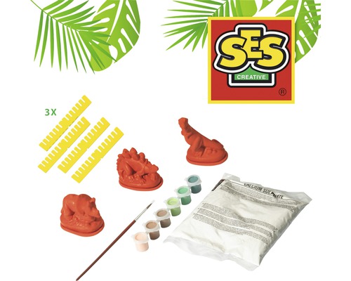 Gipsen dinosaurusfiguren