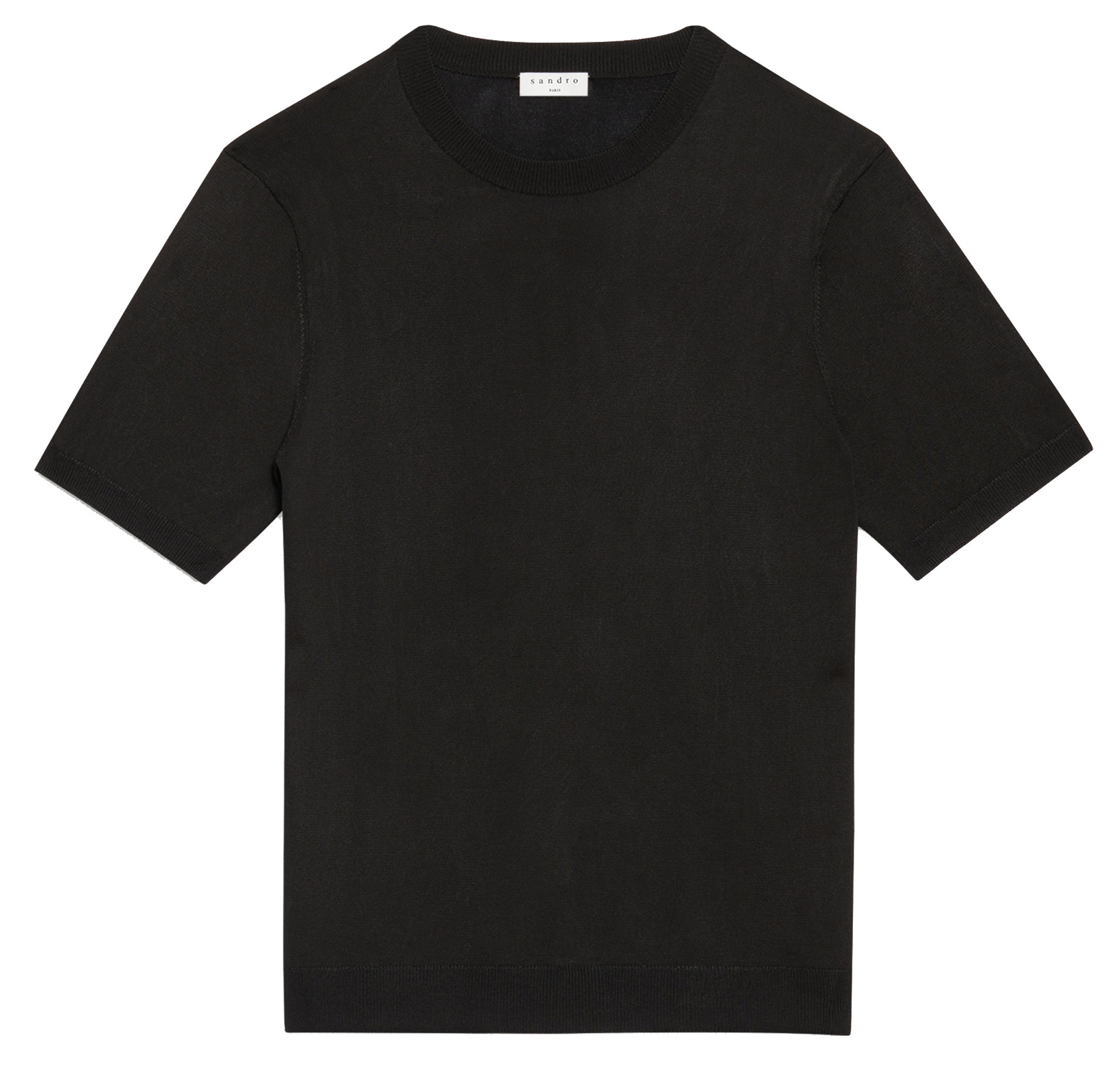 Tee-shirt col rond regular fit| Noir