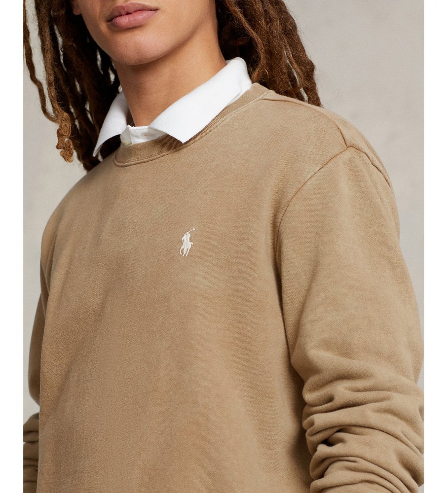 Moletom Ralph Lauren marrom em malha felpuda