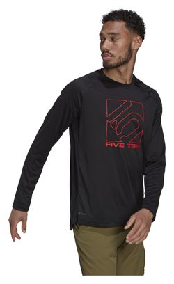 Maillot Manches Longues Adidas Five Ten Noir/Rouge