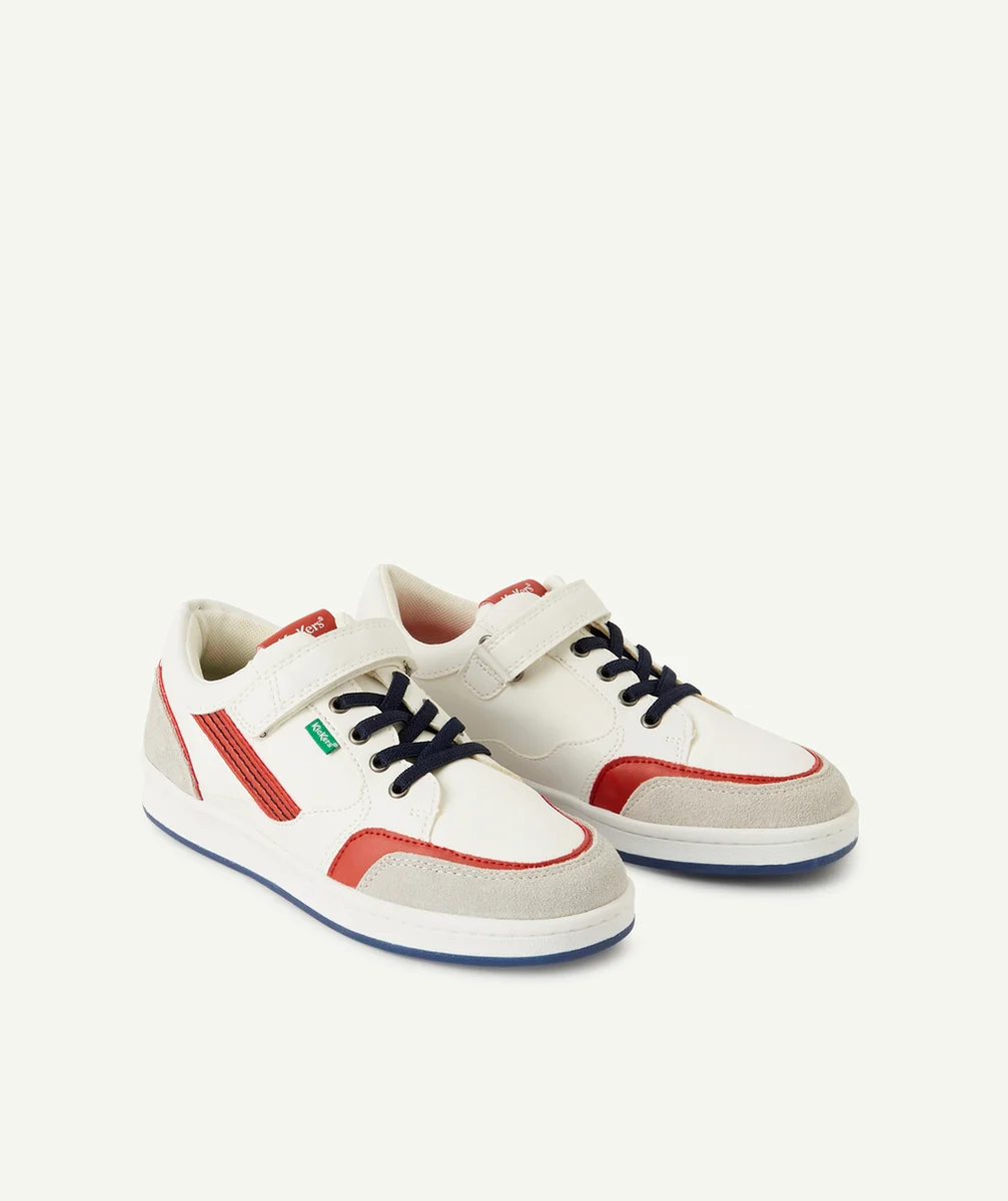 KICKERSLES BASKETS BLANCHES ET ROUGES