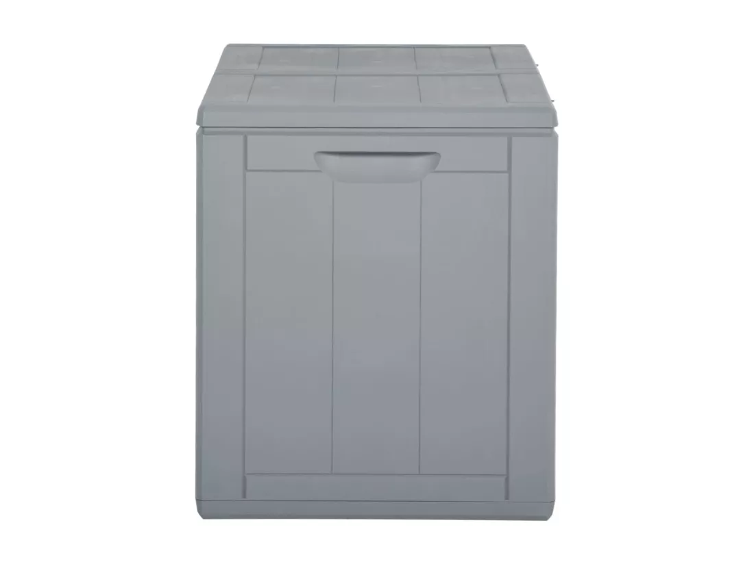 Boîte de rangement de jardin 180 L Gris PP Rotin