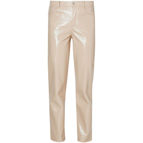 Liu Jo - Pantalón de tejido revestido brillante Amarillo