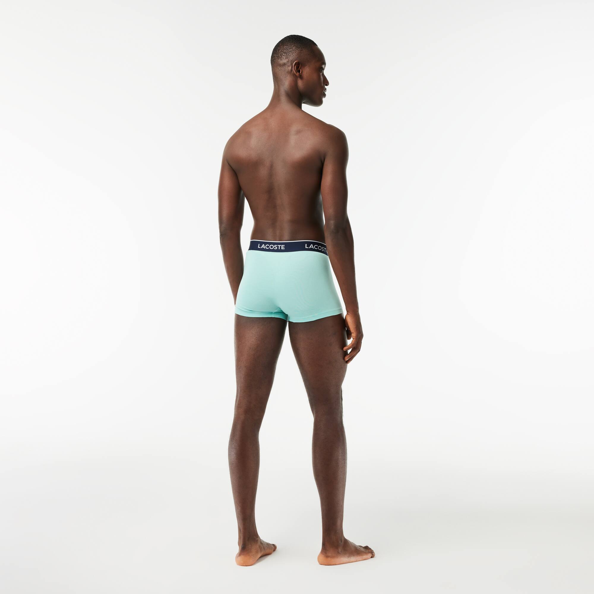 Lot de 3 boxers courts casual unis Sous-Vêtements - Vert - Lacoste - Homme