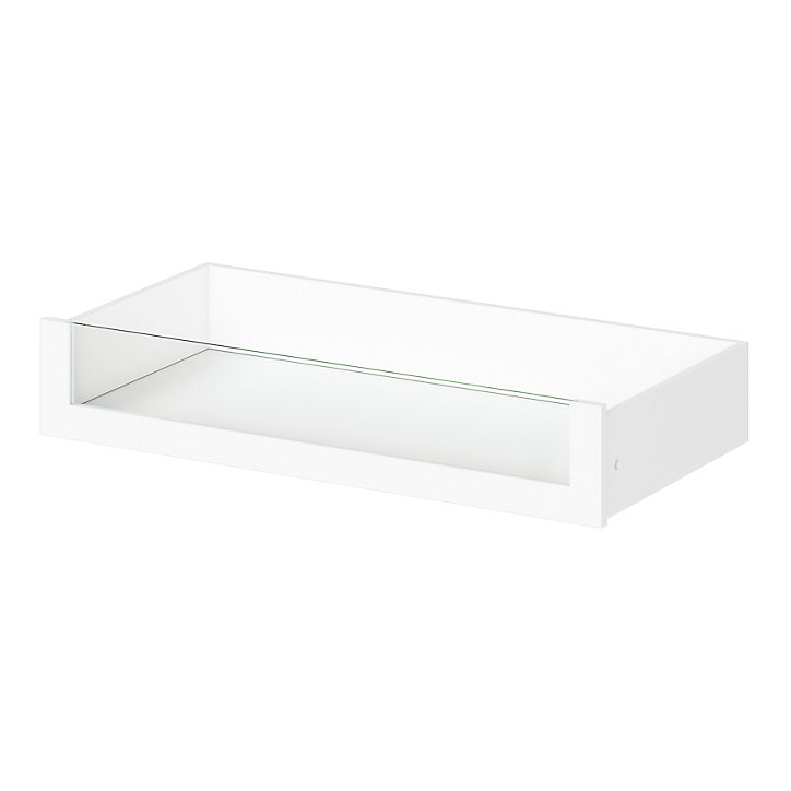 Tiroir intérieur avec façade verre blanc GoodHome Atomia H. 17 x L. 93,7 x P. 45 cm