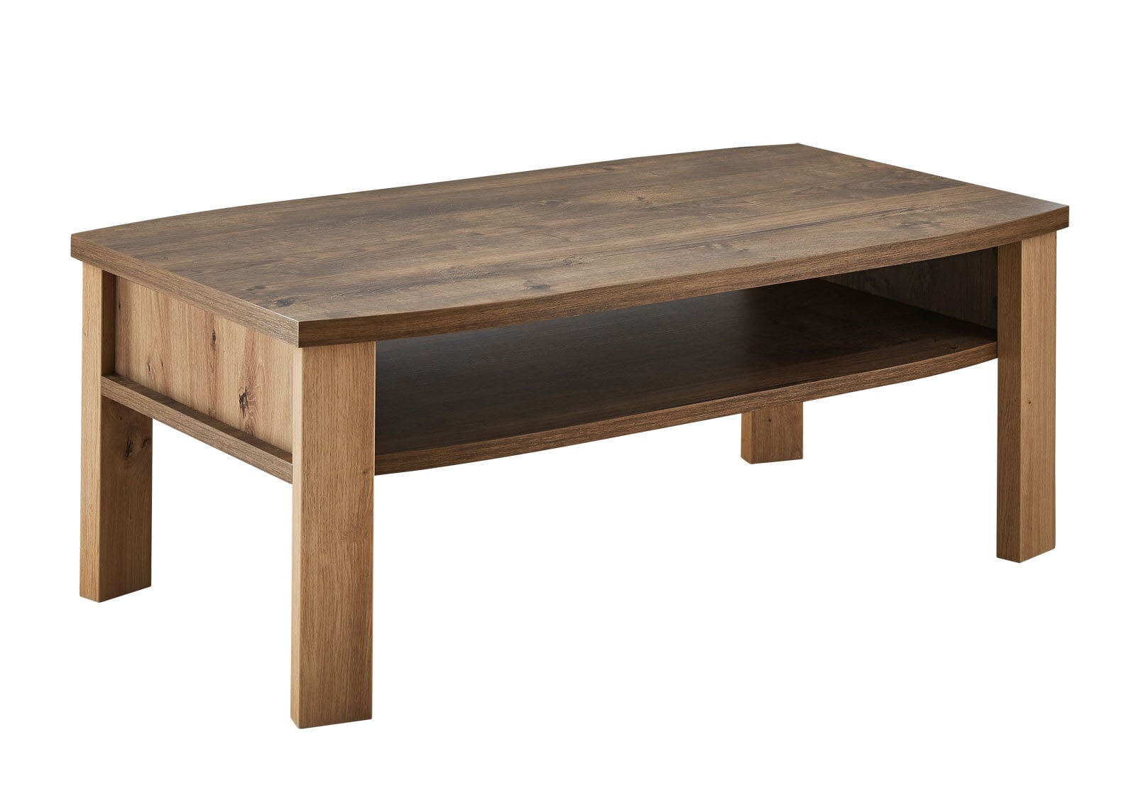 Couchtisch Cabana Type 71 Platte Eiche Ribbeck-Optik Cognac/Füße/Blenden Eiche Artisan-Optik 110x44,2x65 cm
