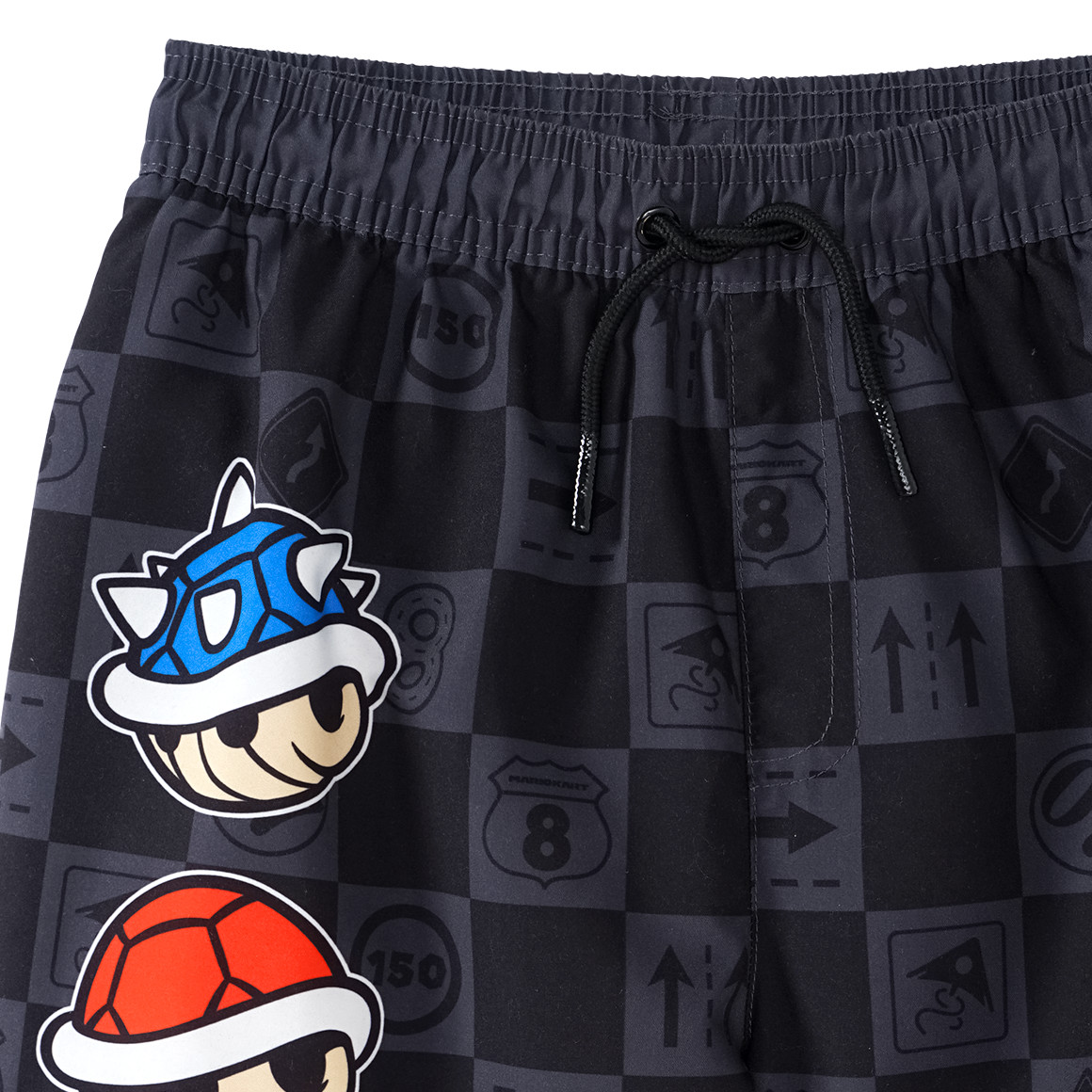 Topolino Super Mario Badeshorts mit Elastikbund schwarz / dunkelgrau