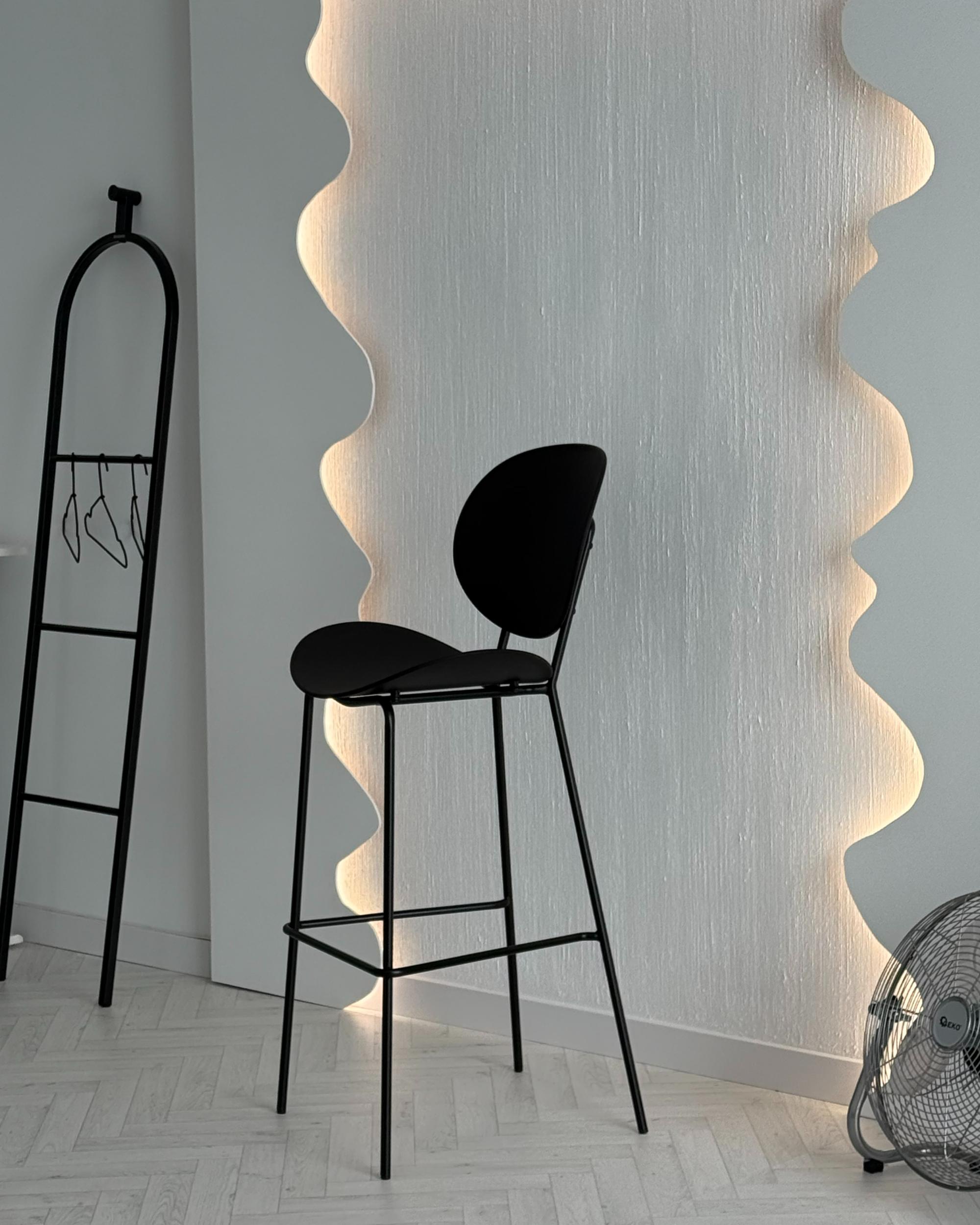 Set van 2 barstoelen SHONTO Zwart