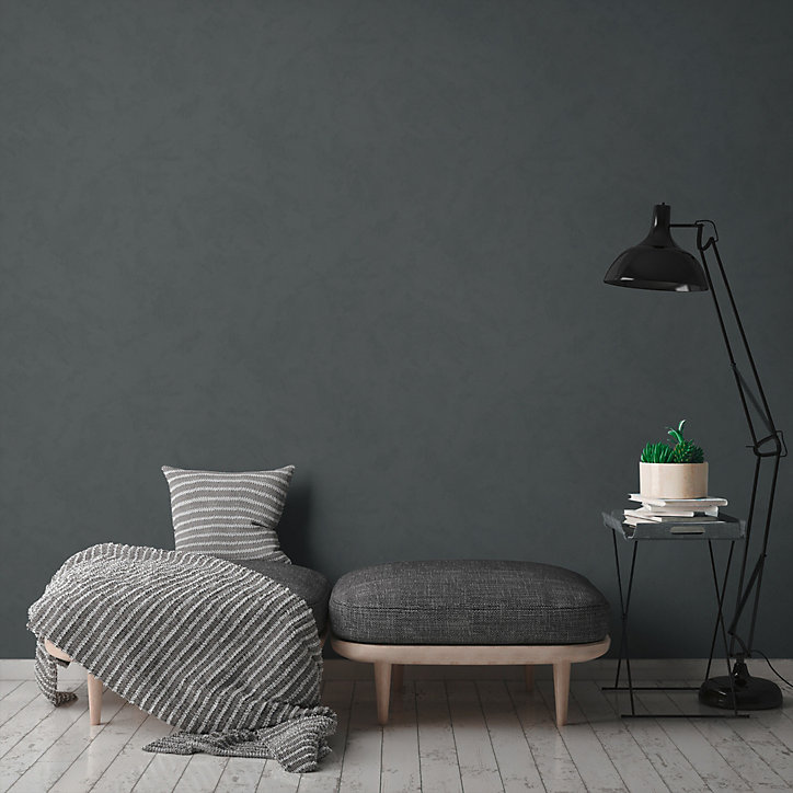 Papier peint Vinyle Intissé GoodHome Izier gris anthracite