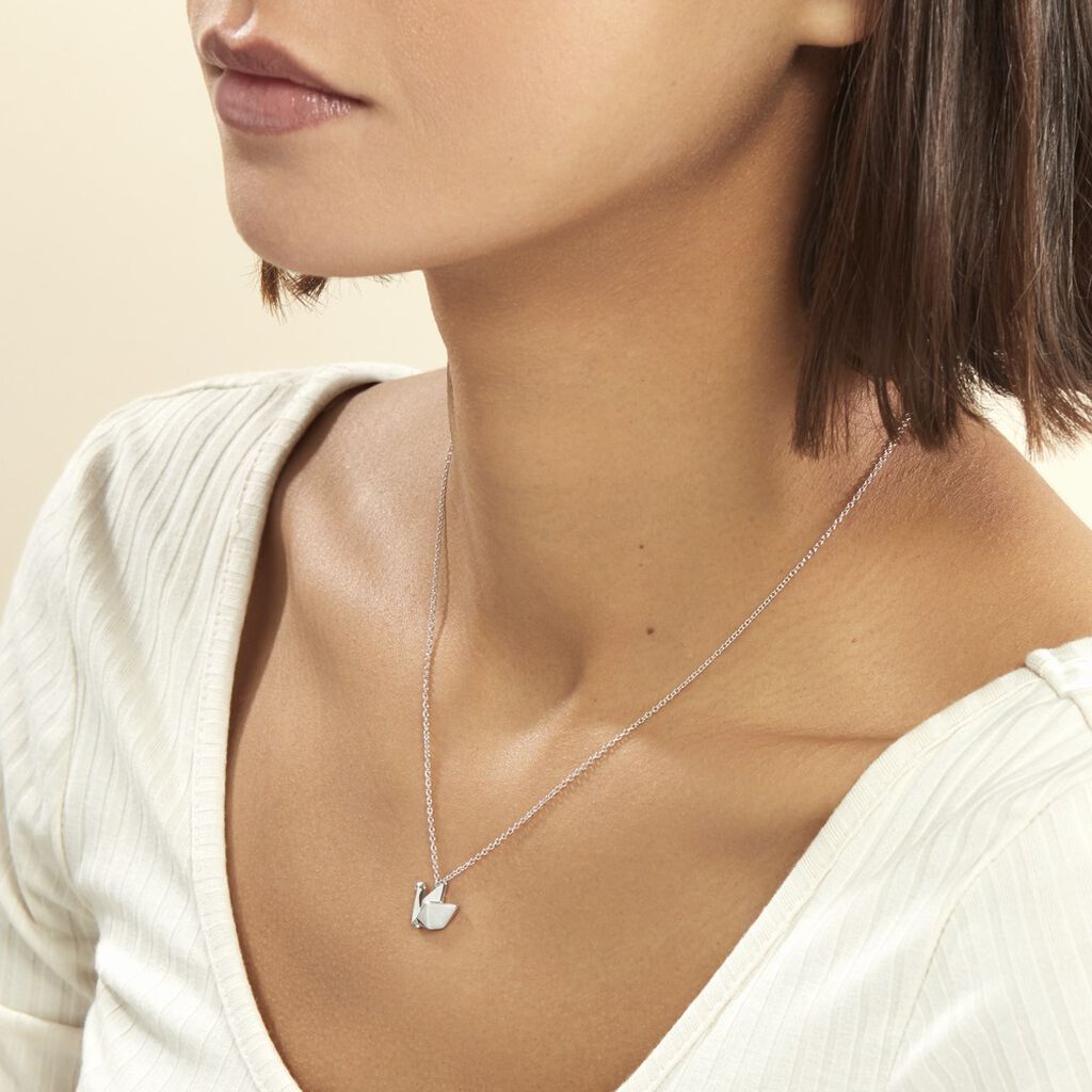 Collier Pila Argent Blanc
