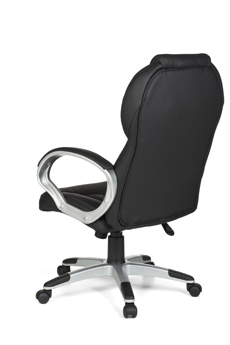 KADIMA DESIGN Chefsessel PALERMO, Lendenwirbelstütze, Wippmechanik, Nylon-Fußkreuz, schwarz/braun