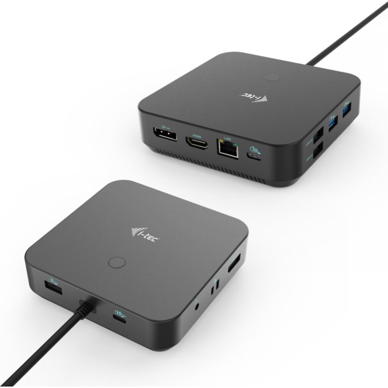 i-tec USB-C HDMI Dual DP Docking Station with Power Delivery 100 W + Universal Charger 100 W