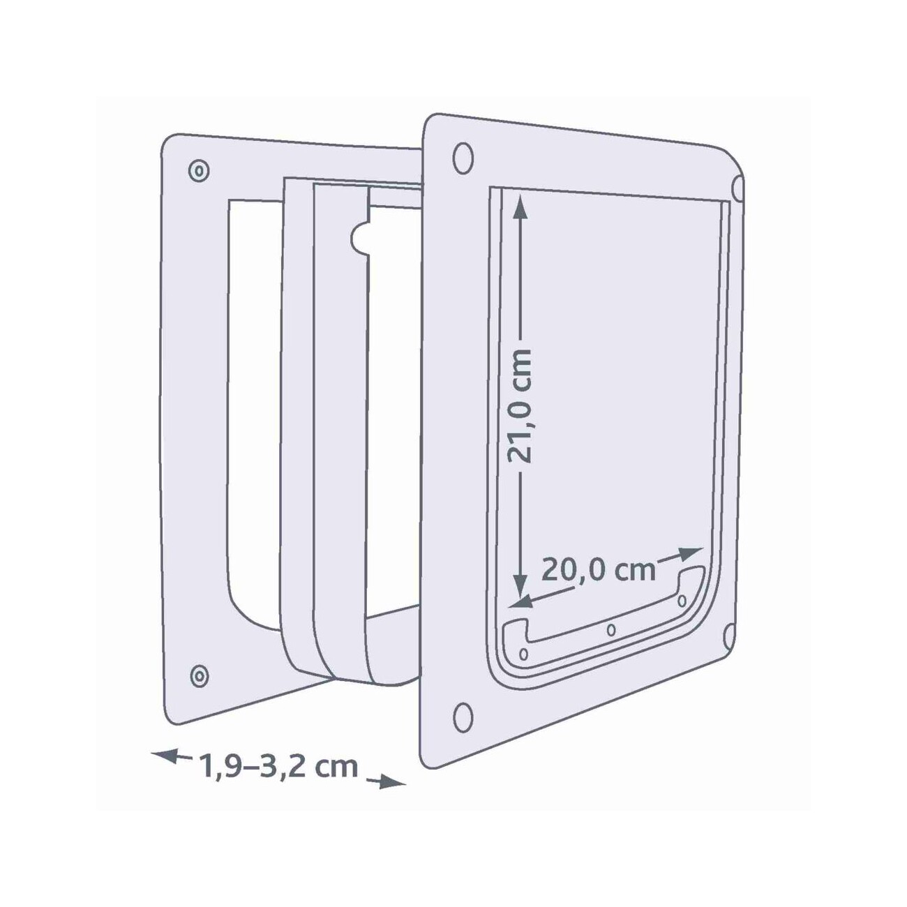 Trixie 2-Wege Freilauftür XS–S