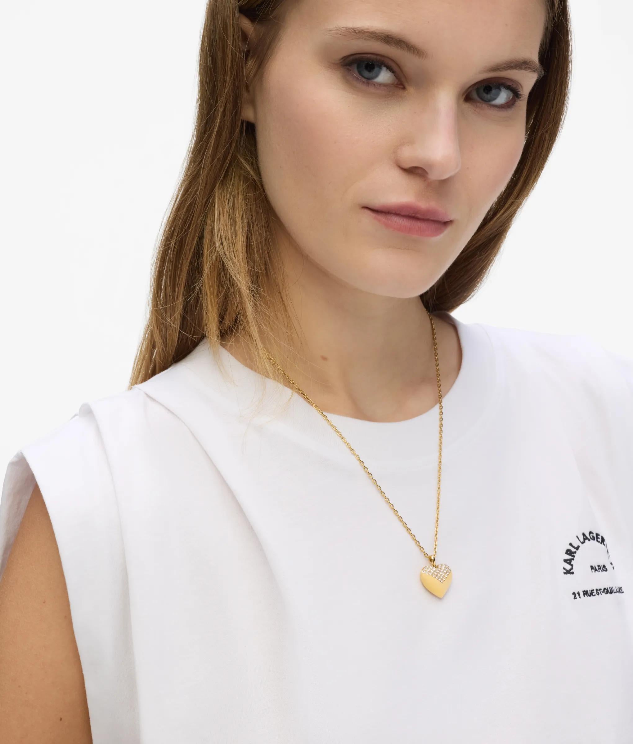 Goudkleurige ketting met hartbedel