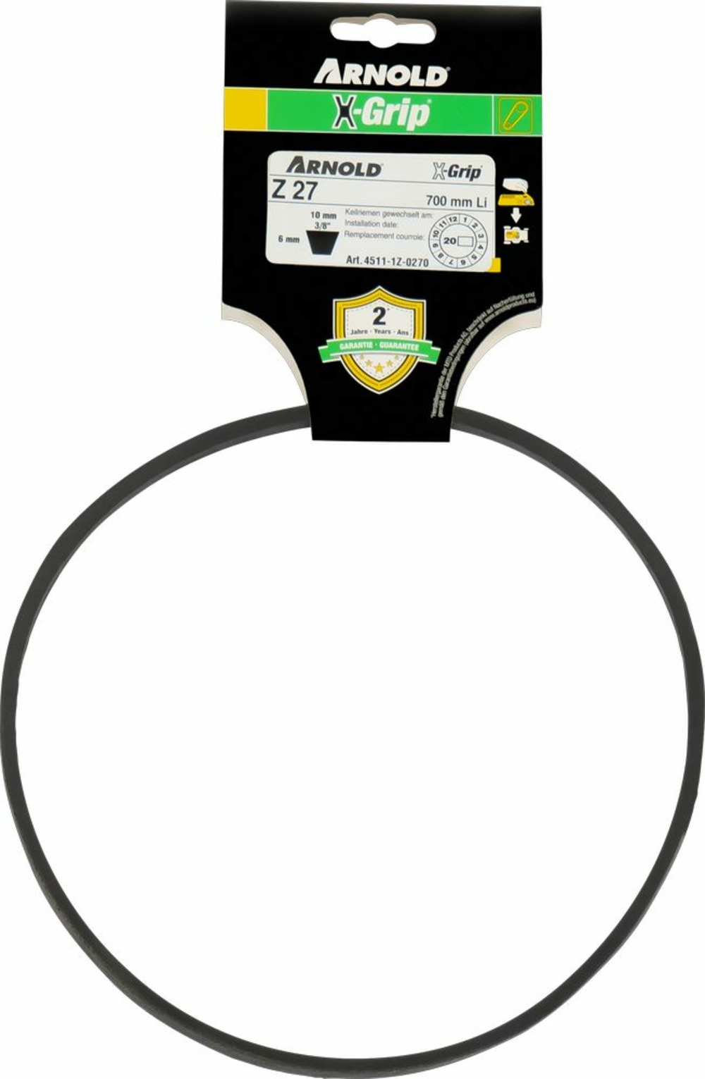 Courroie trapézoïdale x-grip v de type z 27