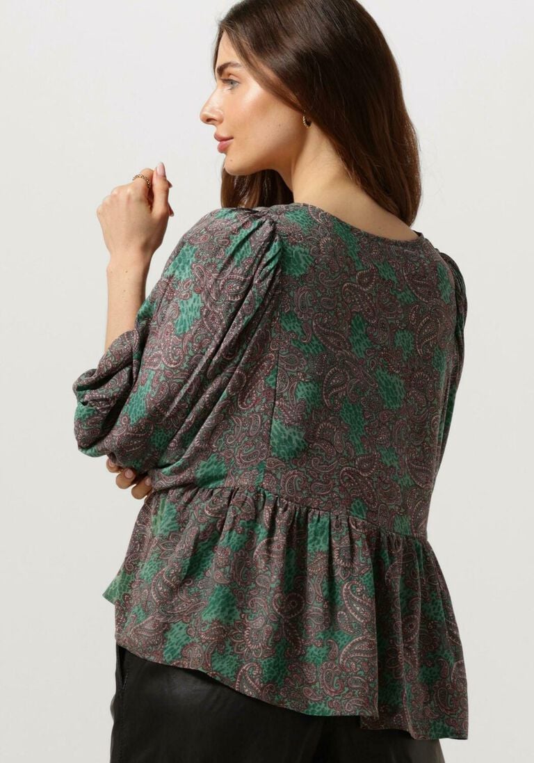 SISSEL EDELBO groene sissel edelbo blouse angelina silk top