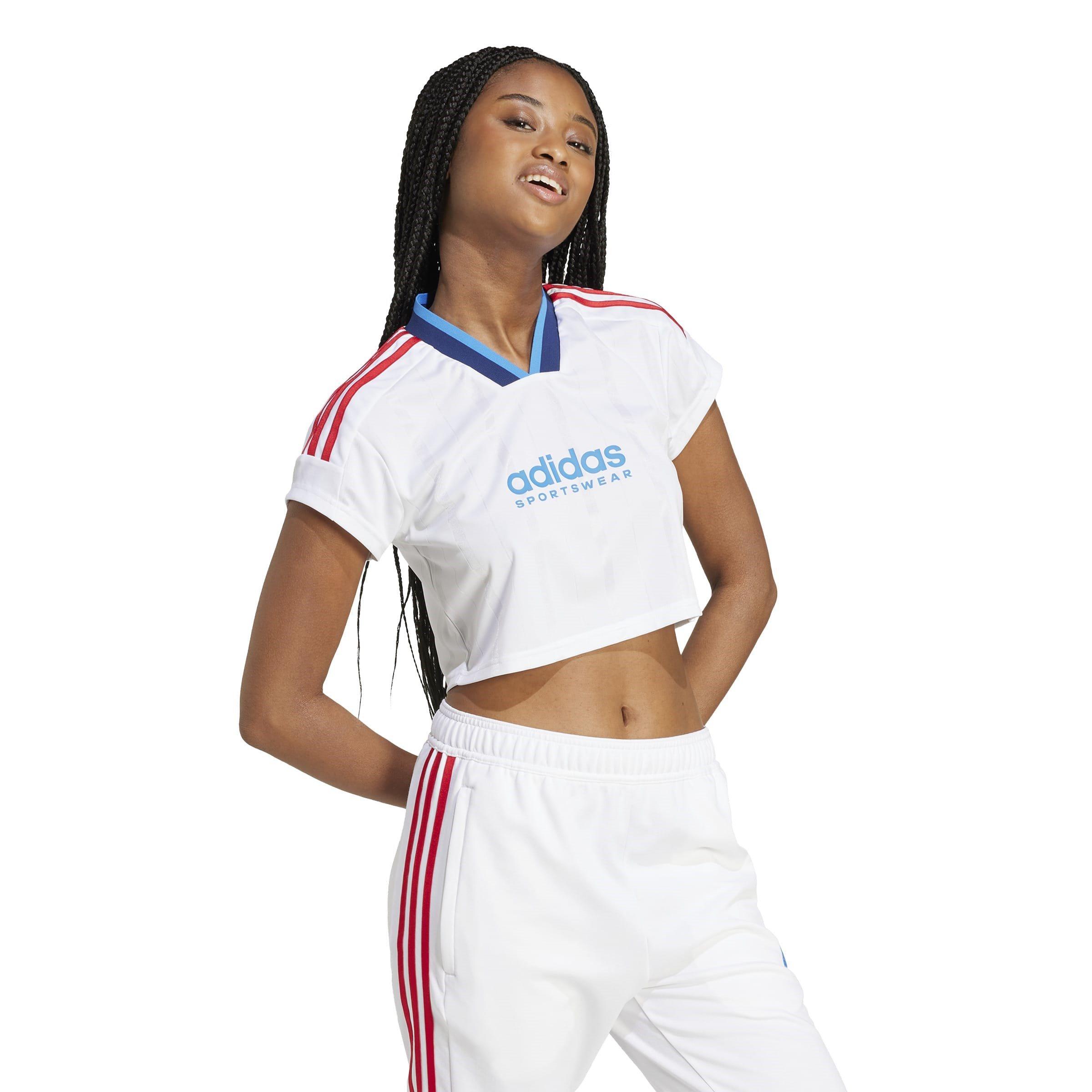 adidas House of Tiro Nations Pack Cut 3 Stripes Crop Jersey Womens