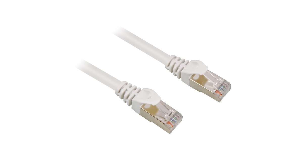 SharkoonPatchkabel SFTP, RJ-45 met Cat.6  (Wit, 0,5 meter)