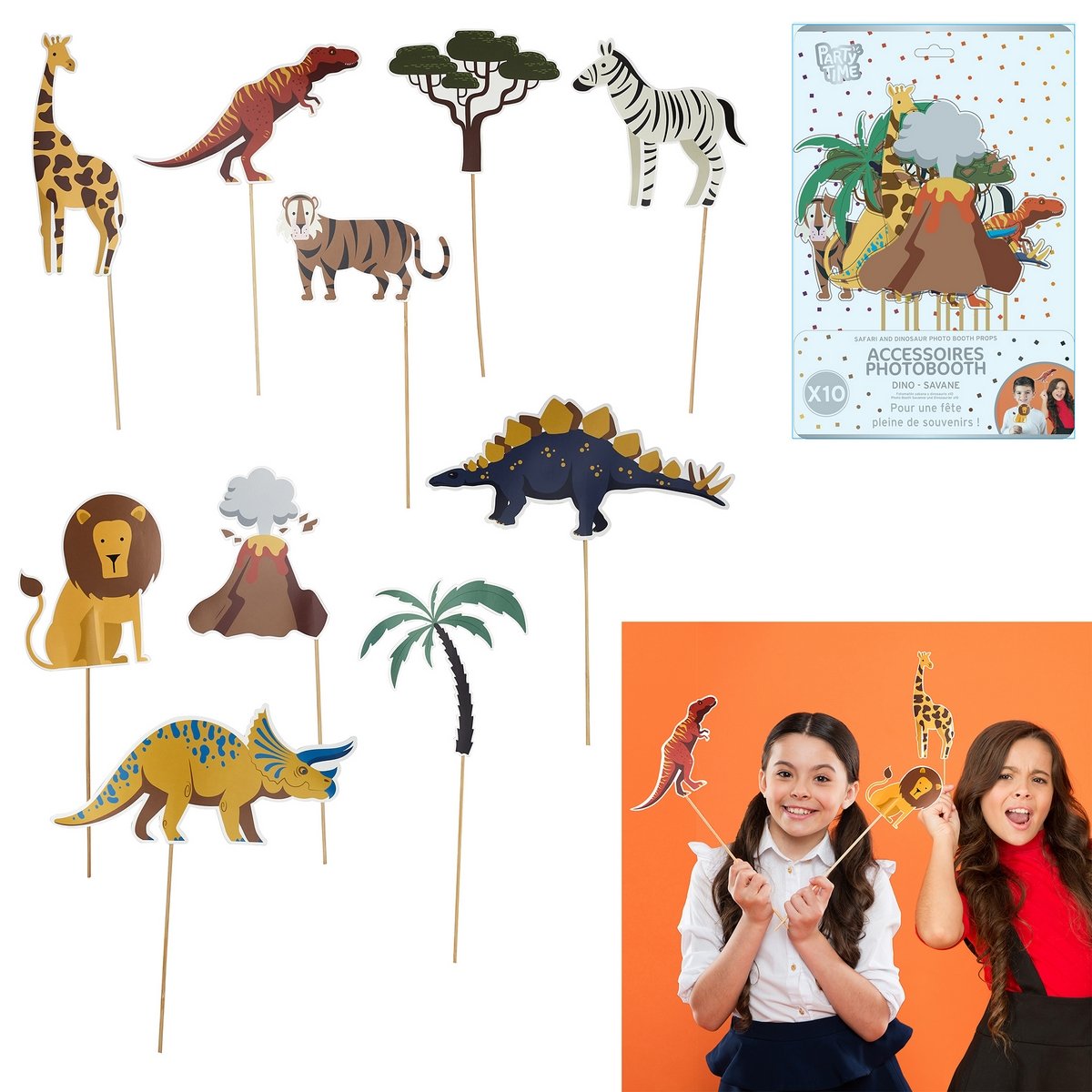 10 Photobooth Savane et Dinosaure