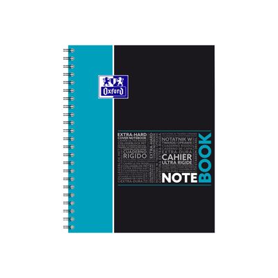 Oxford Etudiants - Cahier Notebook A4+ (24 x 29,7 cm) - 160 pages - grands carreaux (Seyes) - double spirale - disponible dans différentes couleurs