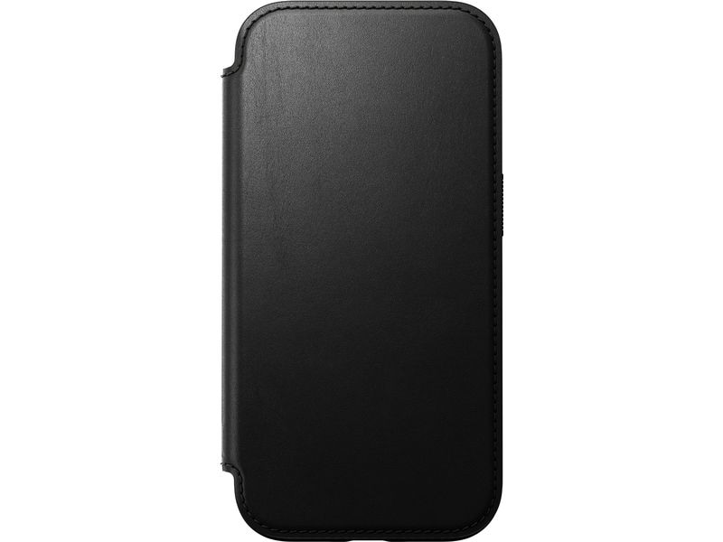 Nomad Book Cover Modern Leather iPhone 16 Schwarz Modernes Leder Folio für das Apple iPhone 16