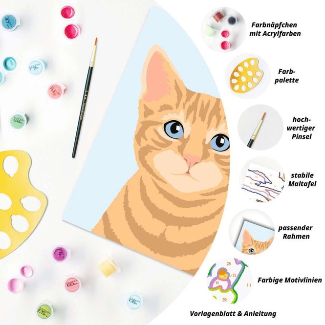 Malen nach Zahlen - Niedliche Katze