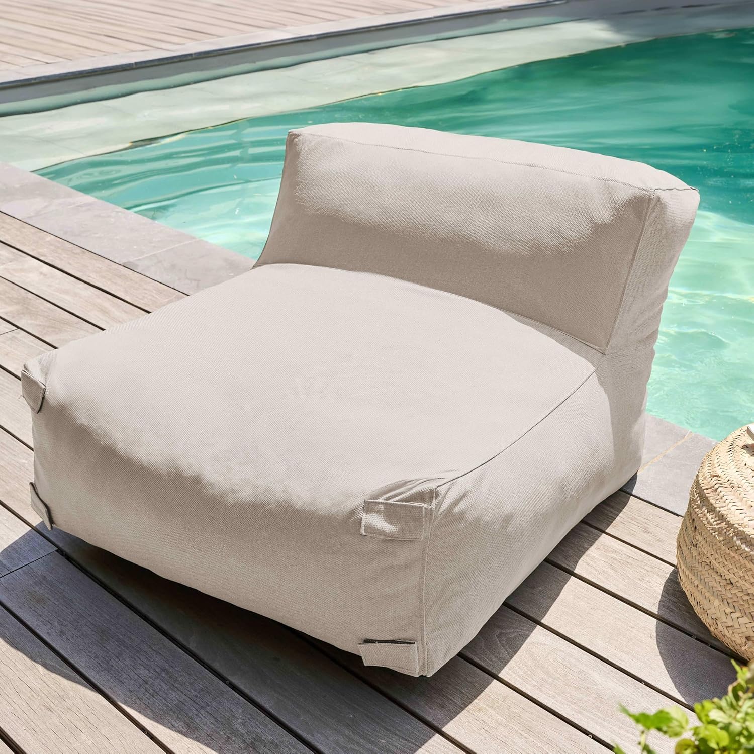 Oviala Gartenmöbel, modular, 3-Sitzer, Beige