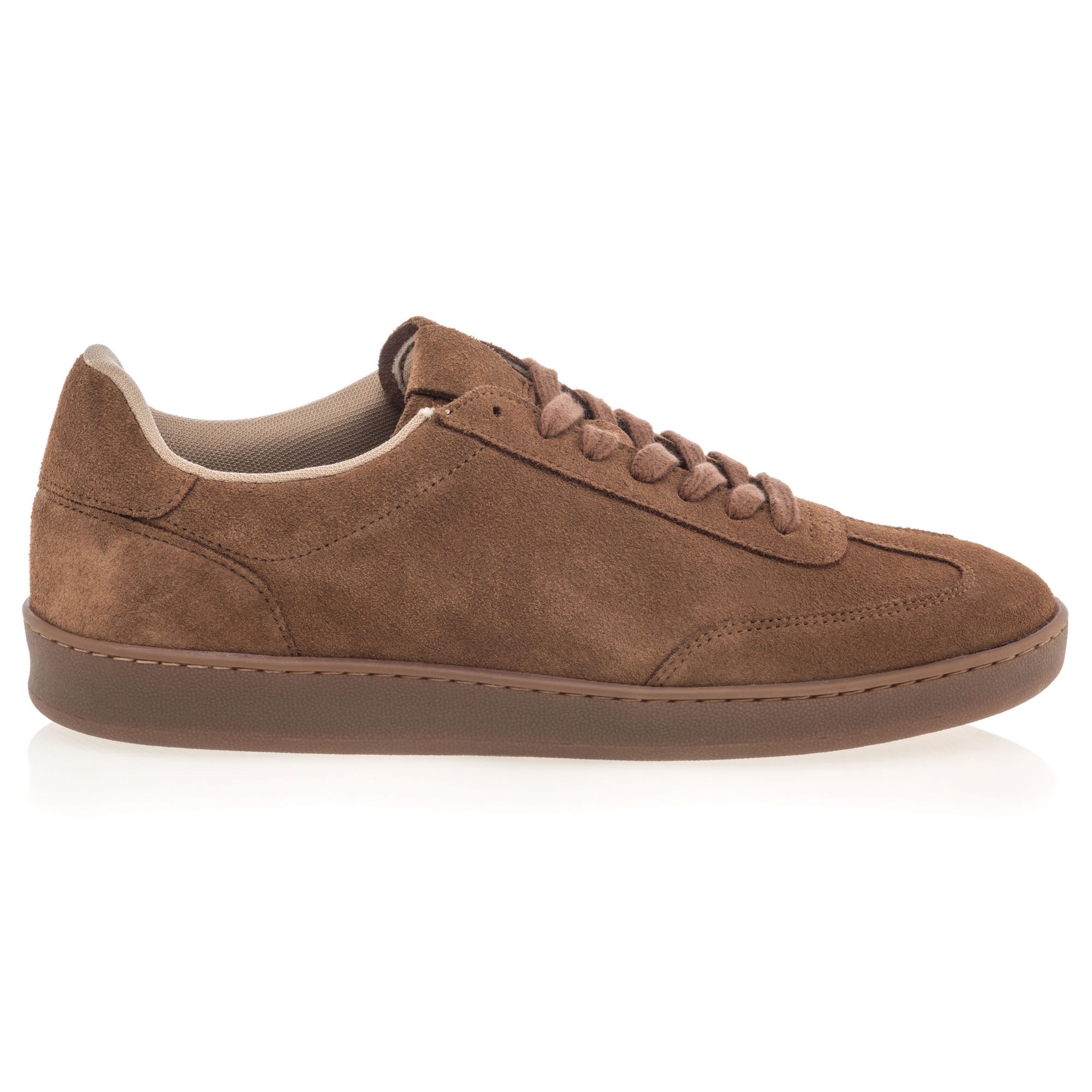 Baskets basses Homme en cuir cognac