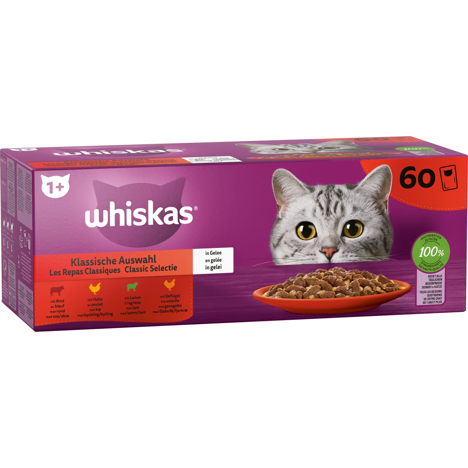 Whiskas Klassische Auswahl in Gelée 60 x 85 g