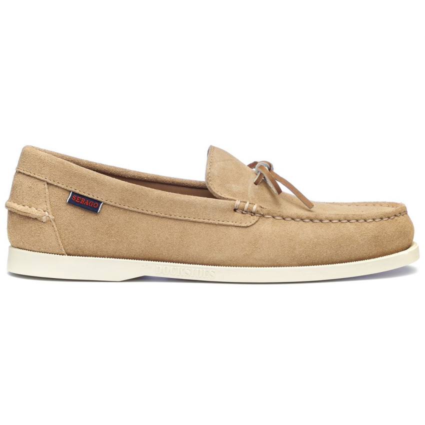 DOCKSIDES SCHOODIC BEAT OUT Beige Camel-Chaussures bateau pour femme en cuir suede