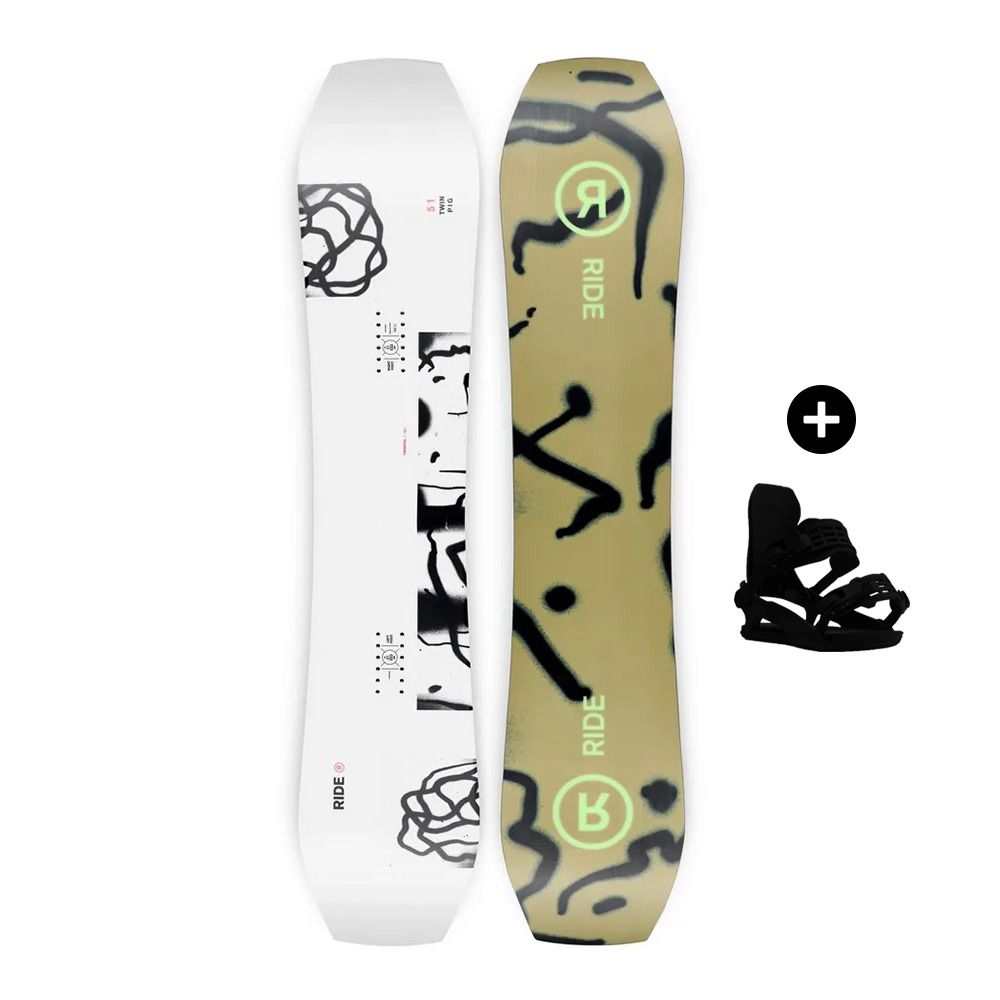 Ride TWINPIG - Pack snowboard all mountain white/beige