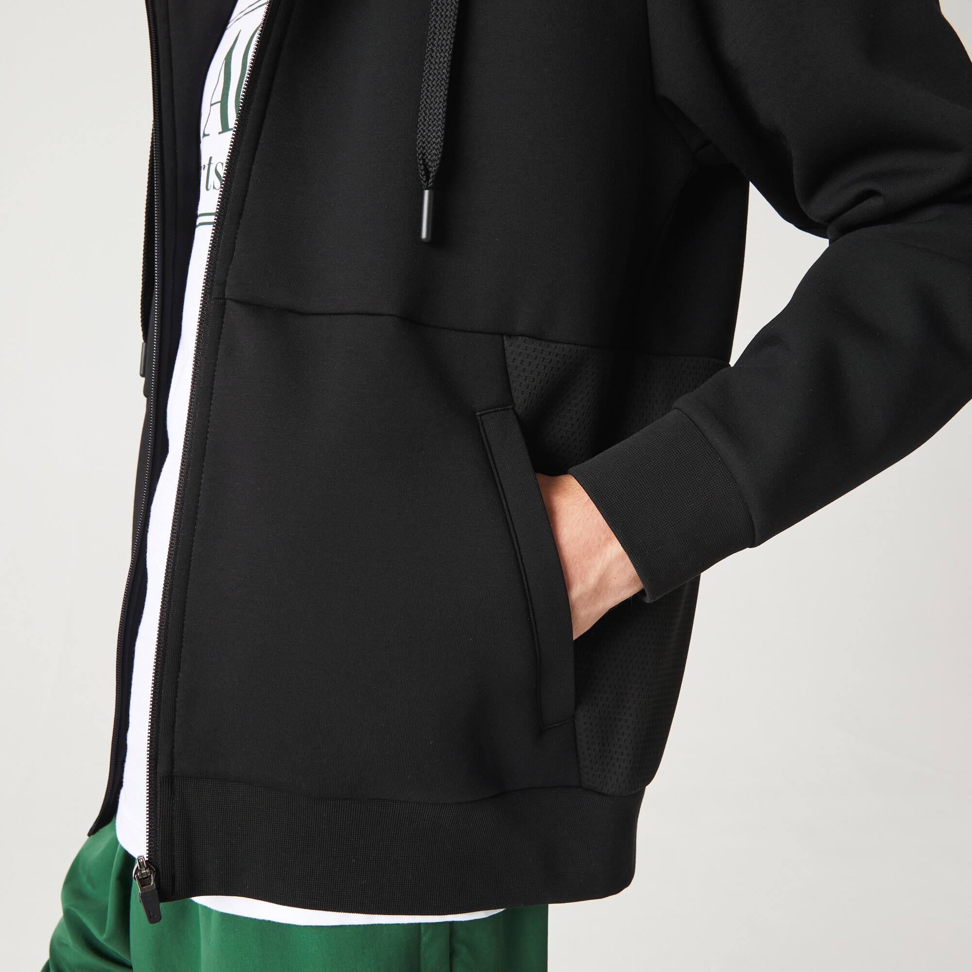 Sweatshirt à capuche Lacoste SPORT avec empiècements en mesh Sweatshirts - Noir - Lacoste - Homme