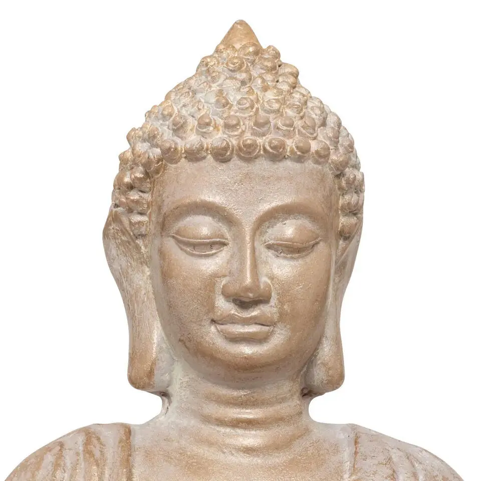 Atmosphera Boeddha beeld - binnen/buiten - stone - 39 cm - goud