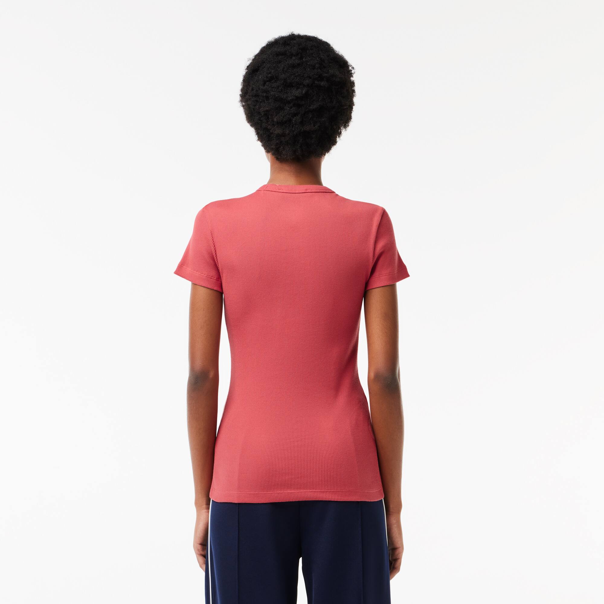 T-shirt femme Lacoste slim fit en coton biologique T-Shirts - Rose - Lacoste - Femme