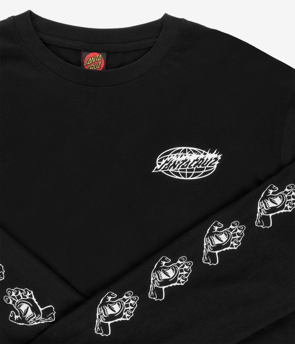 Santa Cruz Global Flame Dot Mono Longsleeve (black)