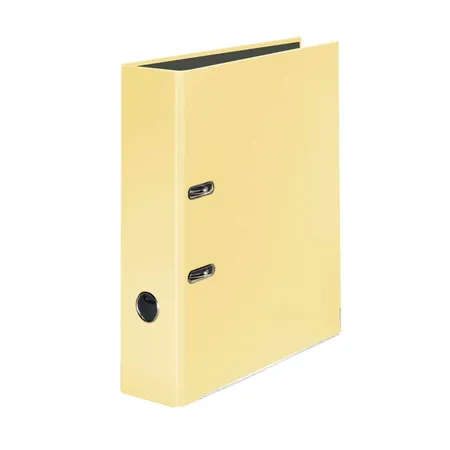 Falken Ordner A4 Pastell FSC-Mix Vanille Gelb, 8 cm