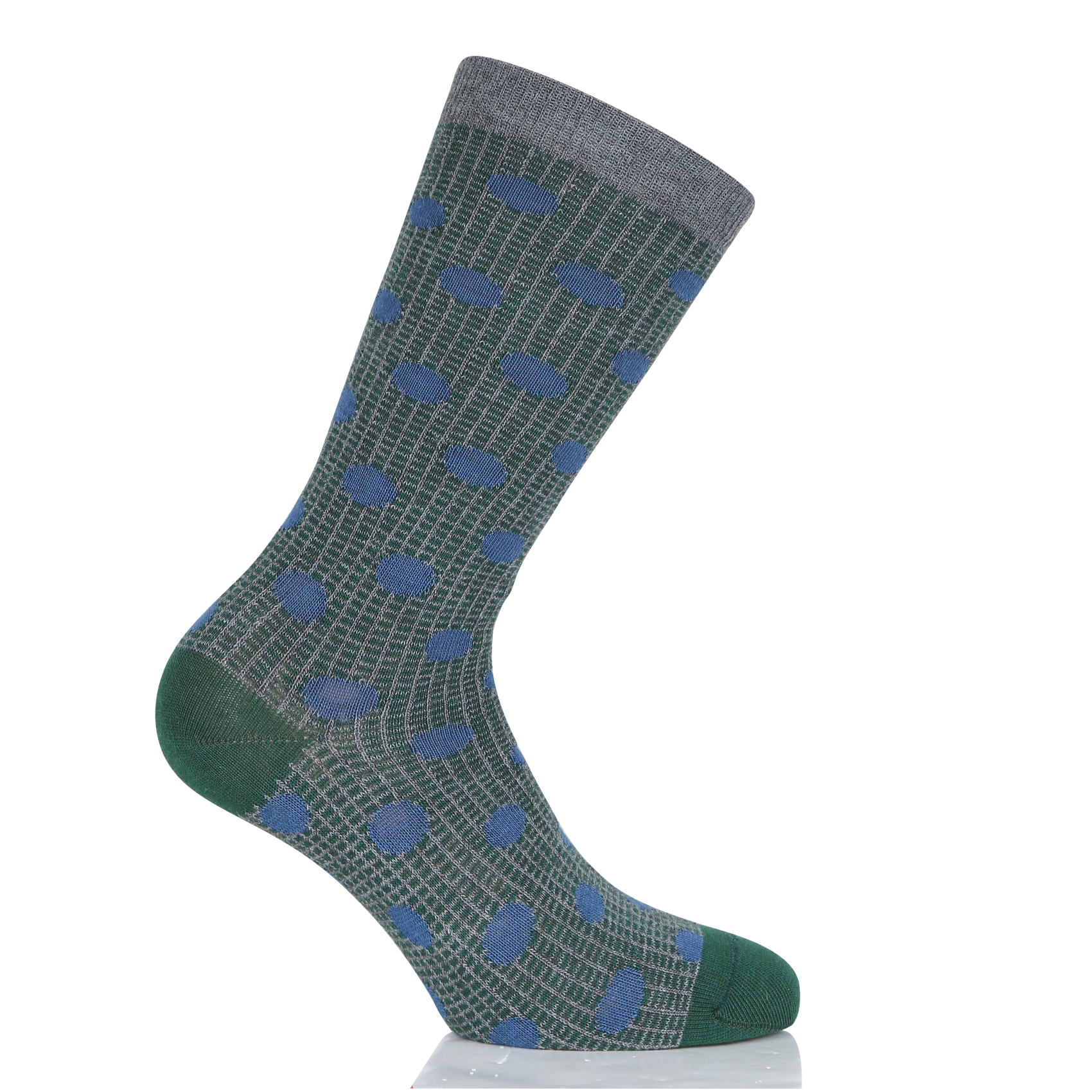 Chaussettes en coton mélangé imprimé | Vert