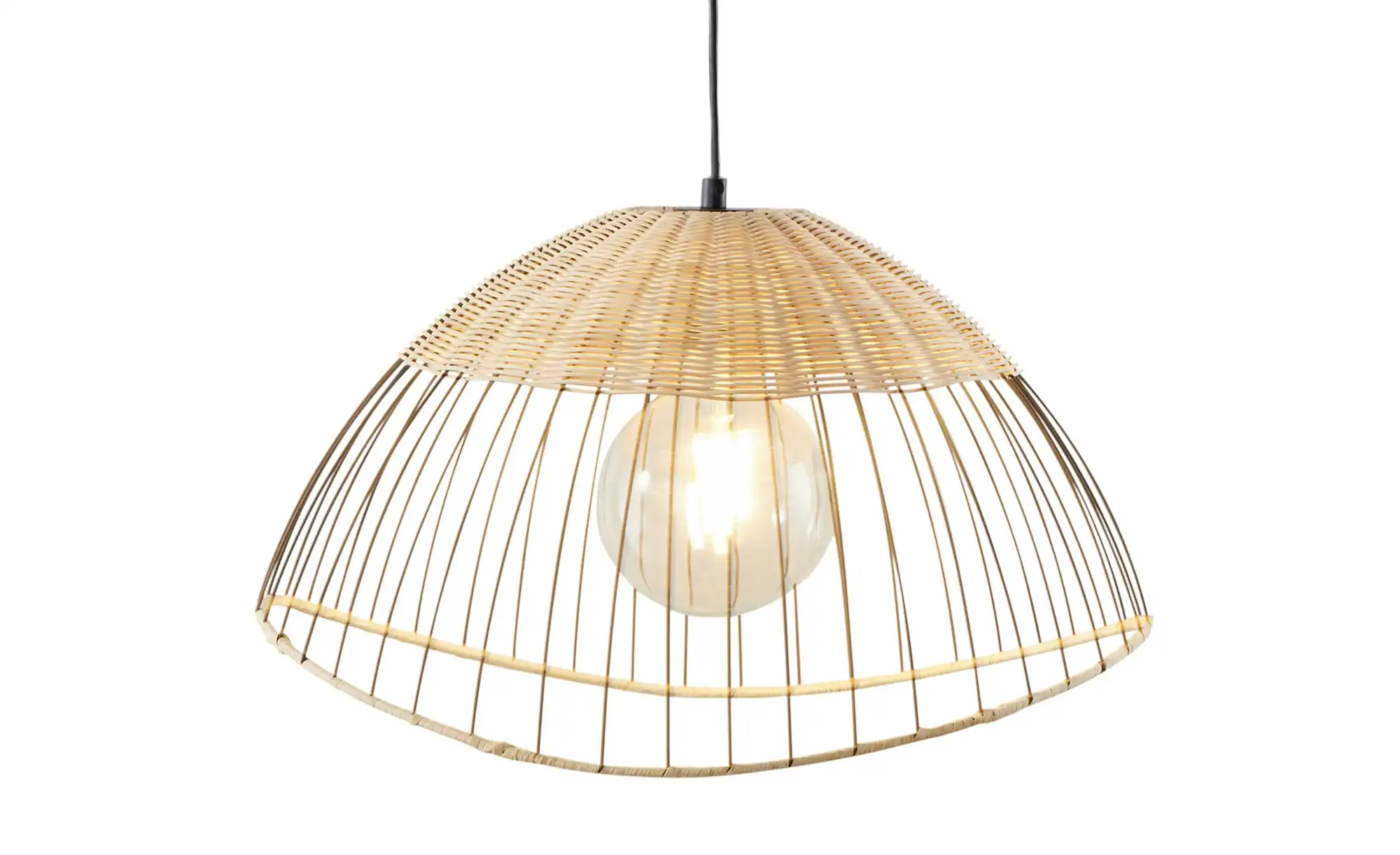 Paul Neuhaus Pendelleuchte, 1-flammig, Rattan