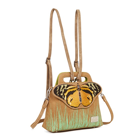 Hi-Di-Hi Madame Butterfly Hand/ Shoulder/ Bagpack Cognac
