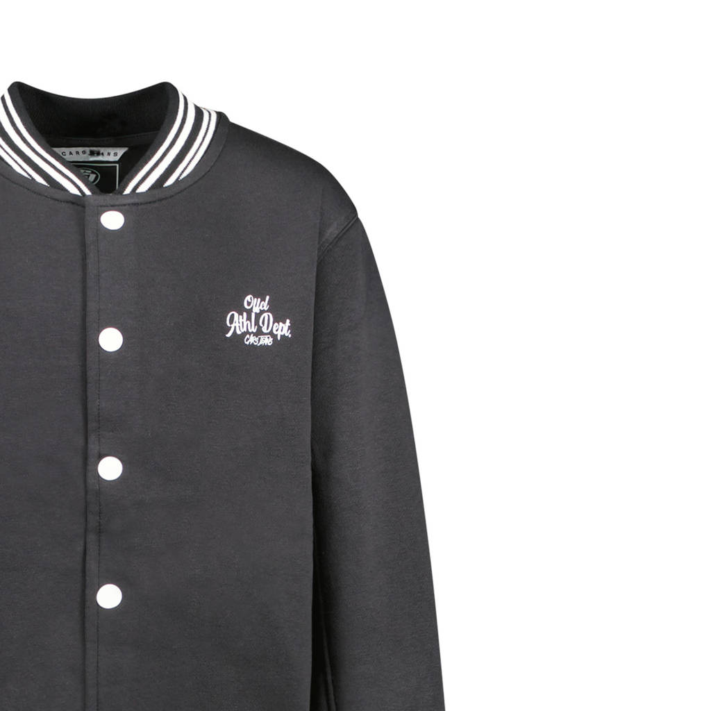 Cars sweatvest BRAVES met backprint zwart/wit