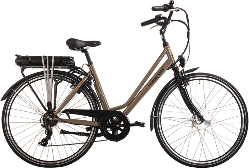 Hollandia - Optima Basic - Damesfiets - Bruin - Elektrisch - 28 inch - 7 Versnellingen