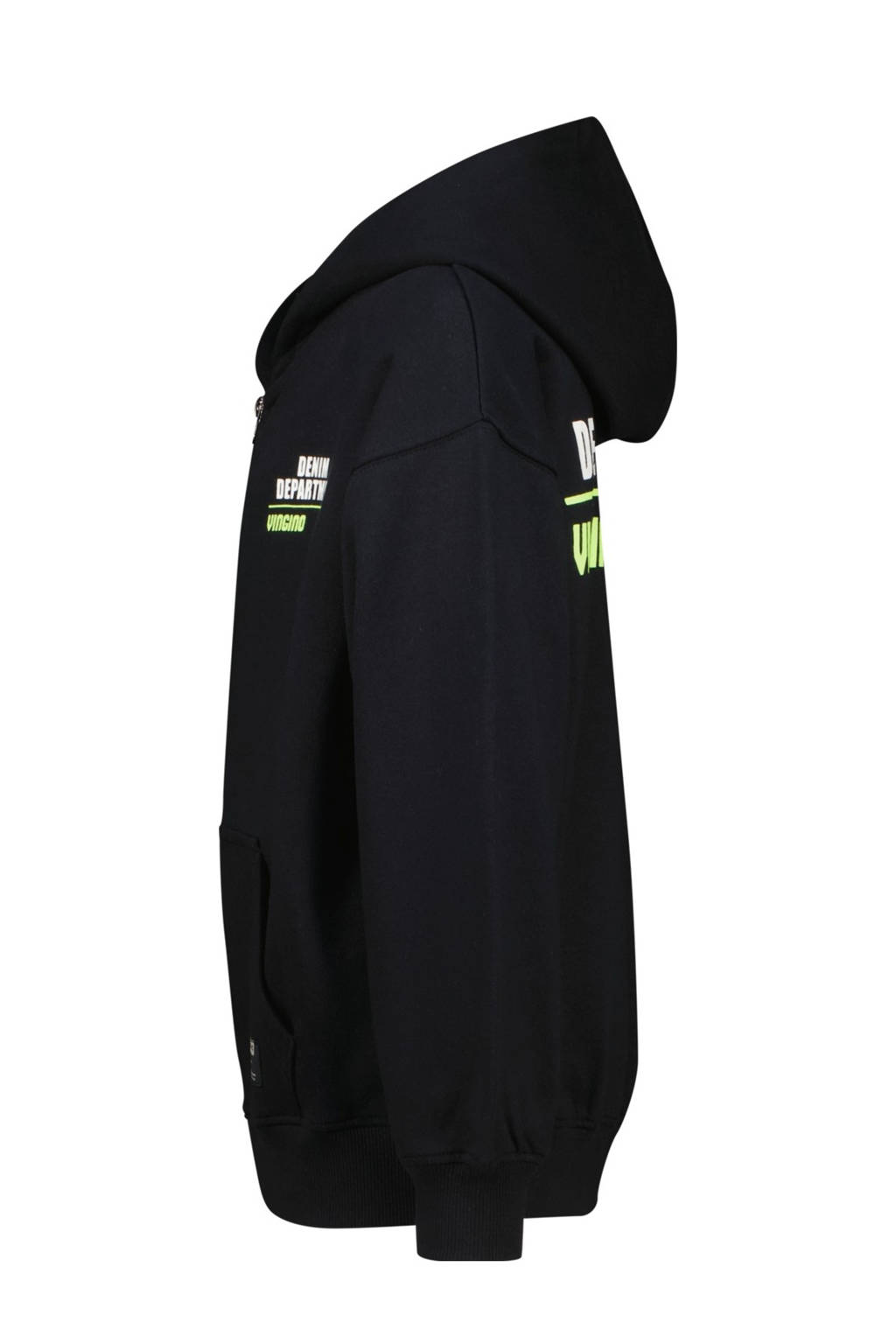 Vingino sweatvest Opac met backprint zwart