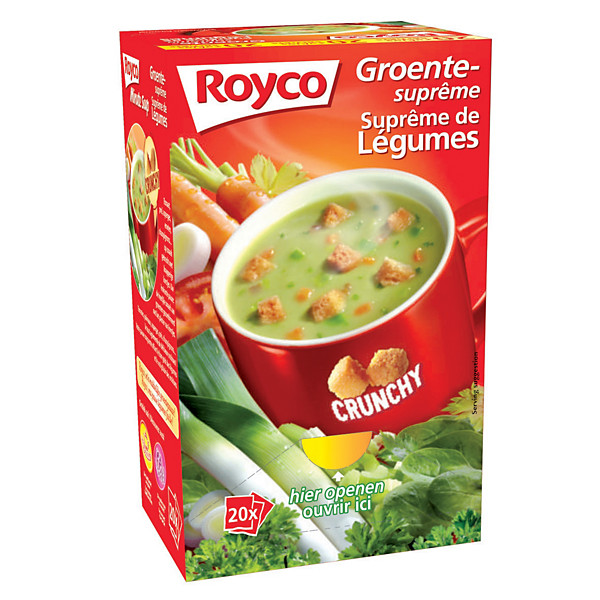 20 sachets Soupe Royco Suprême de légumes Crunchy